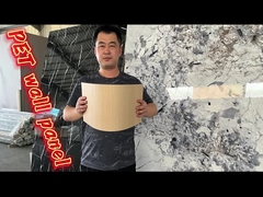 Υψηλή λάμψη Μαρμάρινο μπαμπού άνθρακα τοίχος πάνελ