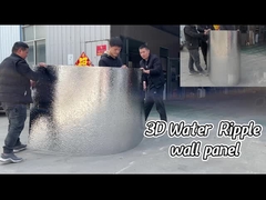 Νερό κύμα 3D Διακοσμητικό πυρόστακτο νερό κύμα 3D ξύλο πλαστικό μπαμπού άνθρακα τοίχους