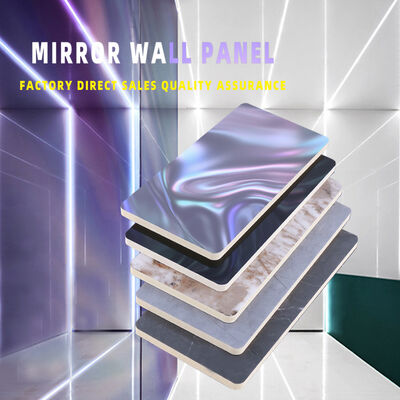 Ποιότητα  Indoor Wall Decoration PVC Mirror Bamboo Fiber Wall Board 2.44m 2.6m 2.8m Εργοστάσιο