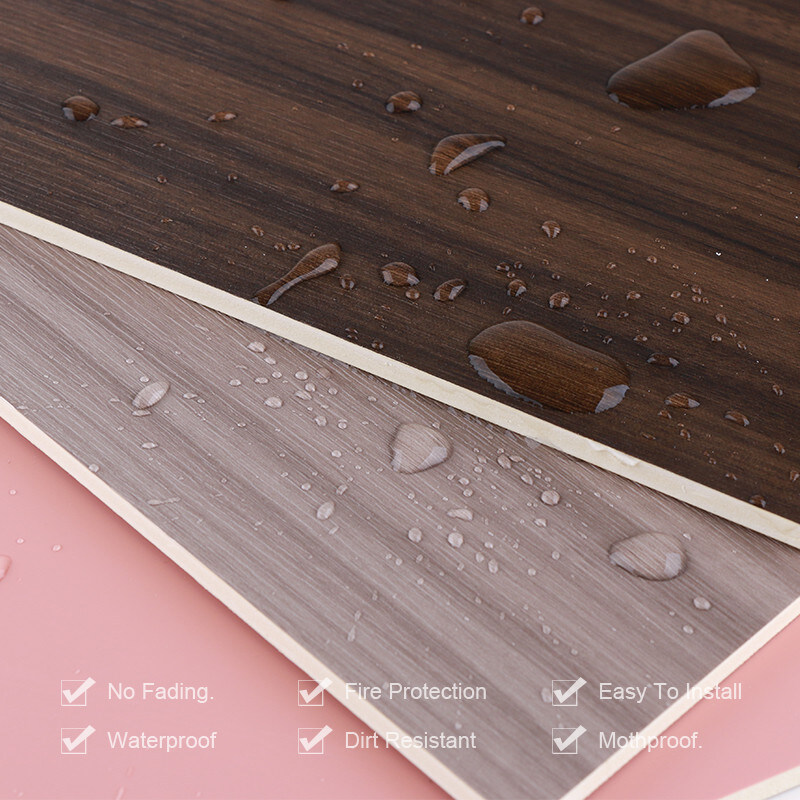 Φιλική αλεξίπυρη διακοσμητική ξύλινη ξυλεπένδυση τοίχων ινών μπαμπού PVC σιταριού Eco