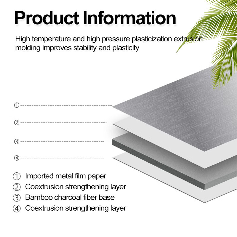 Διακόσμηση εσωτερικών χώρων Μεταλλικό ξύλινο φινέρισμα Πίνακα τοίχου Περιβαλλοντικά φιλικό Μπαμπού Γαιάνθρακας Φινέρισμα ξύλου