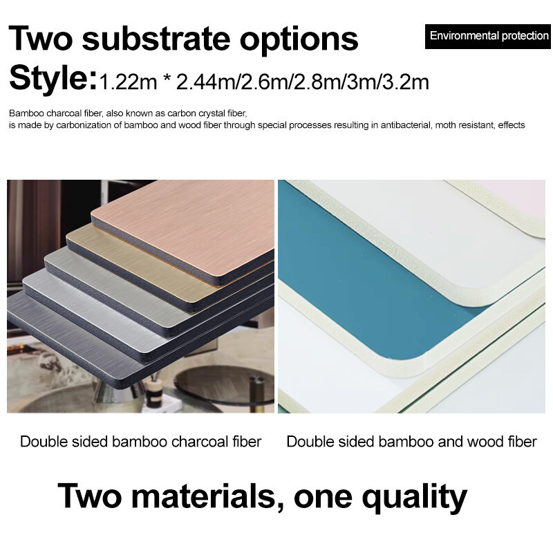 Διακόσμηση εσωτερικών χώρων Μεταλλικό ξύλινο φινέρισμα Πίνακα τοίχου Περιβαλλοντικά φιλικό Μπαμπού Γαιάνθρακας Φινέρισμα ξύλου