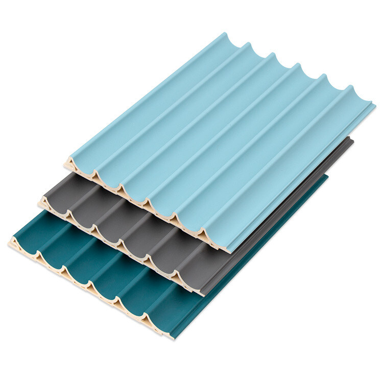 Διακοσμητική τρισδιάστατη επιτροπή ανώτατων υπαίθρια 15mm στρογγυλή καγκέλων WPC ξύλινη