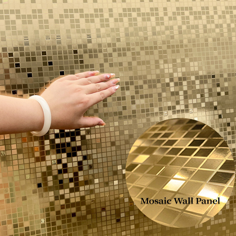 Υψηλής ποιότητας Νέο προϊόν Χρυσό μεταλλικό ψηφιδωτό μπαμπού ξύλινο κάρβουνο συν-εξωθήματα