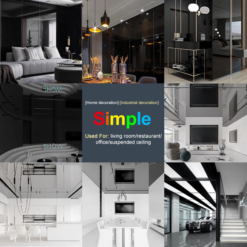 Περιβαλλοντικά φιλικό εσωτερικό Μπαμπού Άνθρακα καθρέφτης Πίνακες τοίχου PVC καθρέφτης Φανίρισμα ξύλου