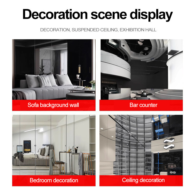 Διακοσμητικό εσωτερικό 5mm καθρέφτης ξύλινο τοίχωμα PVC τοίχωμα