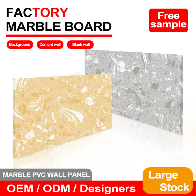 Σύγχρονη ελκυστική 5MM υψηλής λάμψης τοίχος μαρμάρινο πάνελ για εσωτερικό PVC μαρμάρινο φύλλο