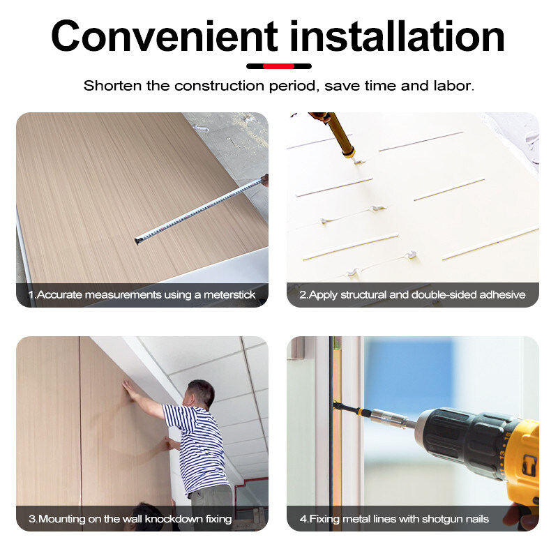 Σύγχρονη ελκυστική 5MM υψηλής λάμψης τοίχος μαρμάρινο πάνελ για εσωτερικό PVC μαρμάρινο φύλλο