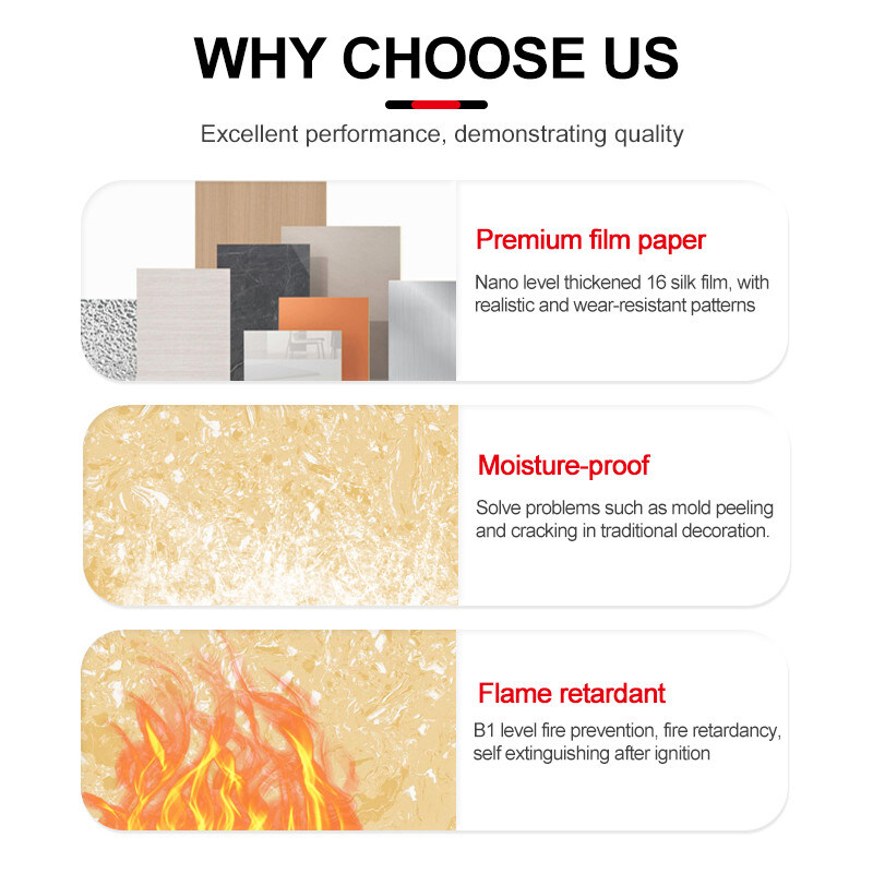 Σύγχρονη ελκυστική 5MM υψηλής λάμψης τοίχος μαρμάρινο πάνελ για εσωτερικό PVC μαρμάρινο φύλλο