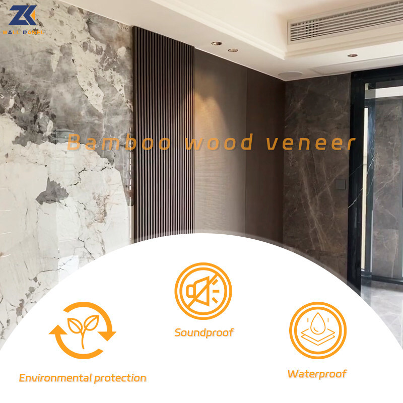 Eco φιλικός ξυλάνθρακας μπαμπού επιτροπής τοίχων διακοσμήσεων φορμαλδεΰδης ελεύθερος μαρμάρινος εσωτερικός