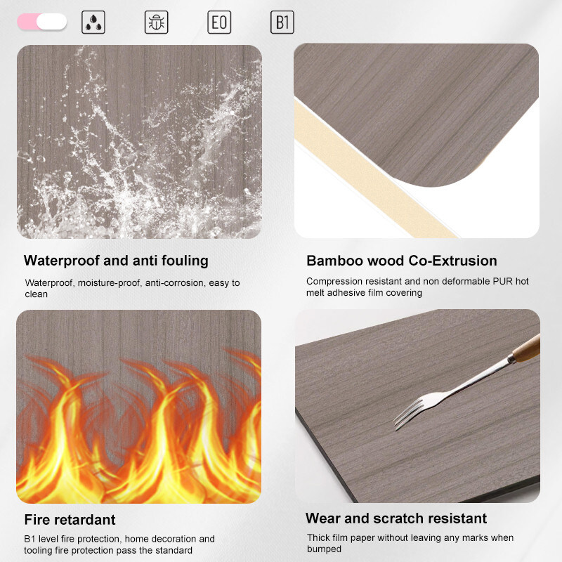 PUR κόλλα μπαμπού άνθρακα τοίχος υψηλής ποιότητας PVC τοίχοι τοίχοι εσωτερική διακόσμηση