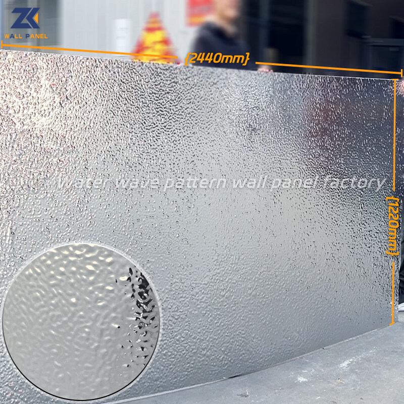 Νερού ζαρωμένη κυματισμός τοίχων επιτροπής λόμπι επιτροπή τοίχων προσόψεων εσωτερική διακοσμητική