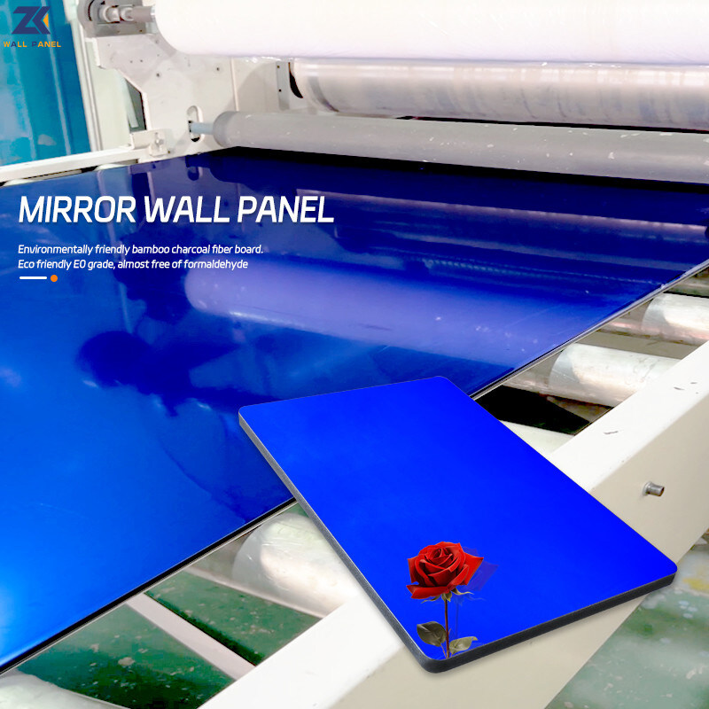 KTV σύγχρονη ελαφριά πολυτέλειας επιτροπή τοίχων της PET ξυλάνθρακα μπαμπού πινάκων καπλαμάδων καθρεφτών ξύλινη