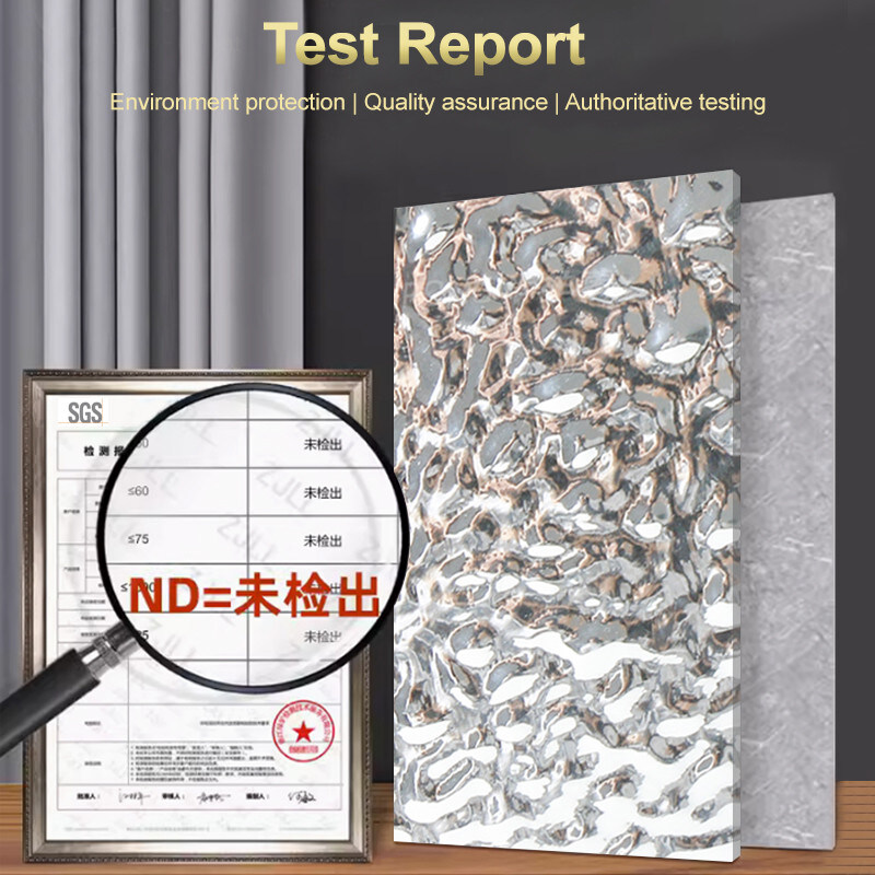 Αδιάβροχα διακοσμητικά τοιχοπετράδια Μοντέλο κύματος νερού Βαμβούλο άνθρακας ξύλου Πίνακες ελαστικού ξύλου