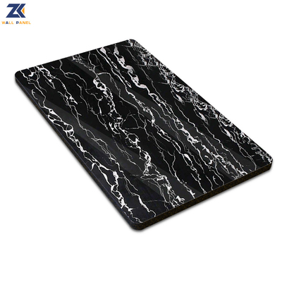 Bamboo Charcoal Fiber Marble πάνελ τοίχου PVC Αντιστατική θερμομόνωση