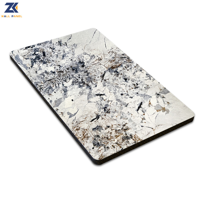 Bamboo Charcoal Fiber Marble πάνελ τοίχου PVC Αντιστατική θερμομόνωση
