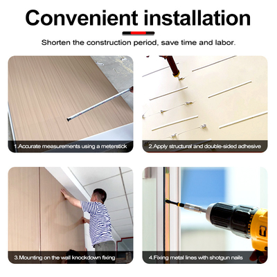 Πίνακα μαρμάριου PVC 1220x2800mm υψηλής λάμψης
