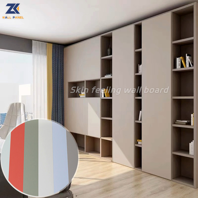 Το δέρμα αισθάνεται τον ξύλινο πίνακα 1220*3000*8mm τοίχου ινών μπαμπού ξυλάνθρακα μπαμπού
