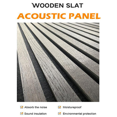 MDF ξύλινη ακουστική Slats εσωτερική επιτροπή τοίχων 2400*600*22mm