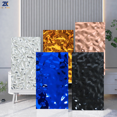 Εσωτερική διακοσμητική PVC PET νερού κυματισμών επιτροπή τοίχων επιτροπής τρισδιάστατη